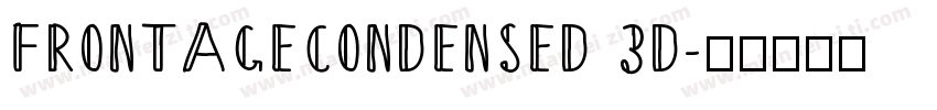 FRONTAGECONDENSED 3D字体转换